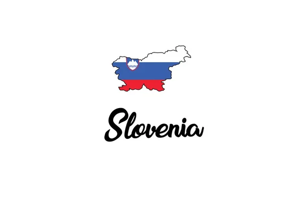 Country Shape Illustration of Slovenia — Stock Vector