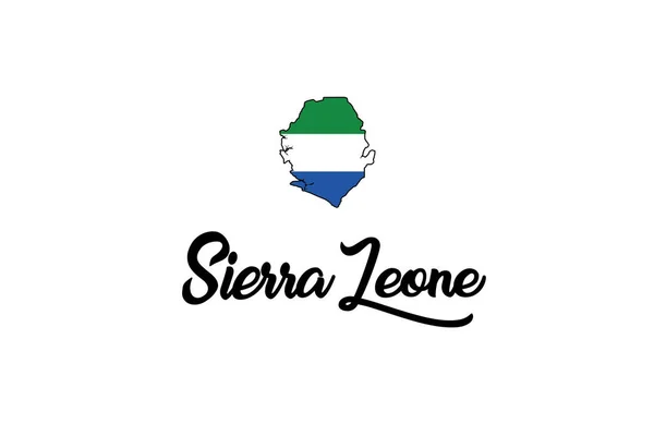 Ilustración de Sierra Leona en forma de país — Vector de stock