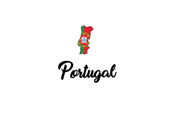 Kraj kształt ilustracja Portugalii — Wektor stockowy