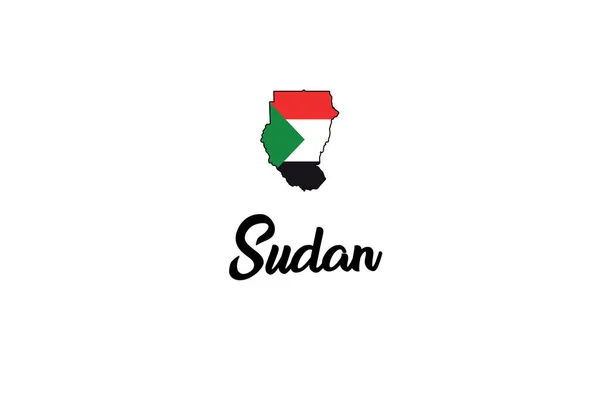Land Shape illustration av Sudan — Stock vektor
