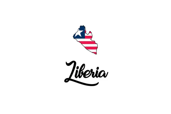 라이베리아의 국가 모양 그림 — 스톡 벡터