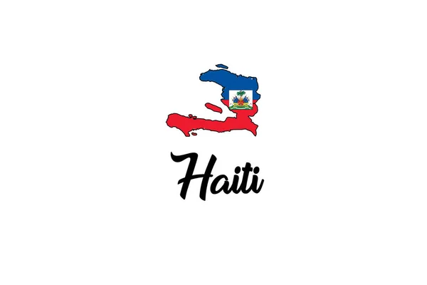 Land Shape illustration av Haiti — Stock vektor