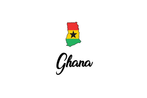 Tvar země Ghana — Stockový vektor