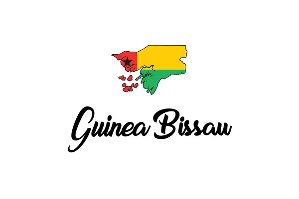Land vorm illustratie van Guinee-Bissau — Stockvector