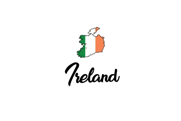 Ilustración de Irlanda en forma de país — Vector de stock