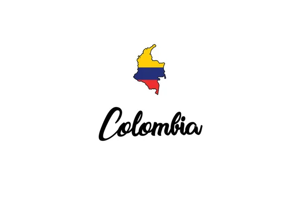 Ilustración de Colombia en forma de país — Vector de stock