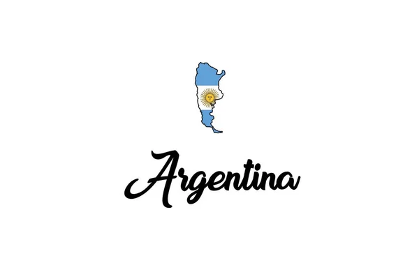 Illustration de la forme du pays de l'Argentine — Image vectorielle