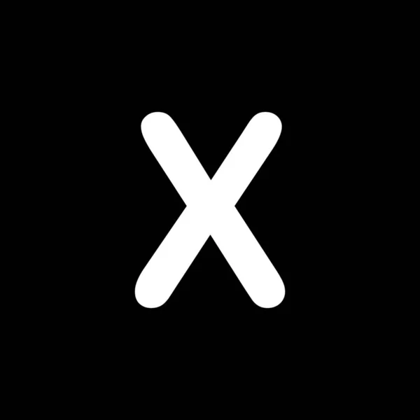 Ilustrowana ikona izolowane na tle-X — Wektor stockowy