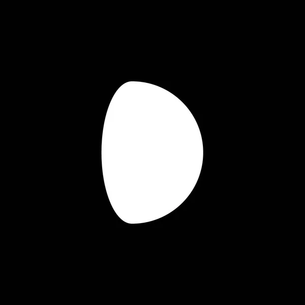 Icône illustrée isolée sur un fond - Lune gibbeuse croissante — Image vectorielle