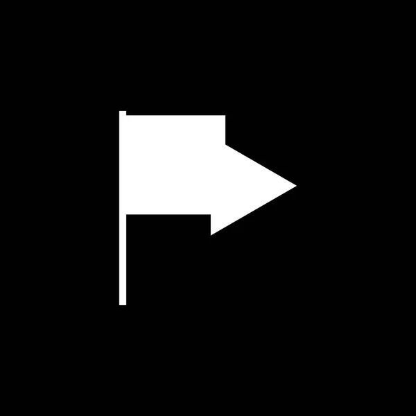 Icône illustrée isolée sur un fond - Drapeau triangulaire Wavi — Image vectorielle