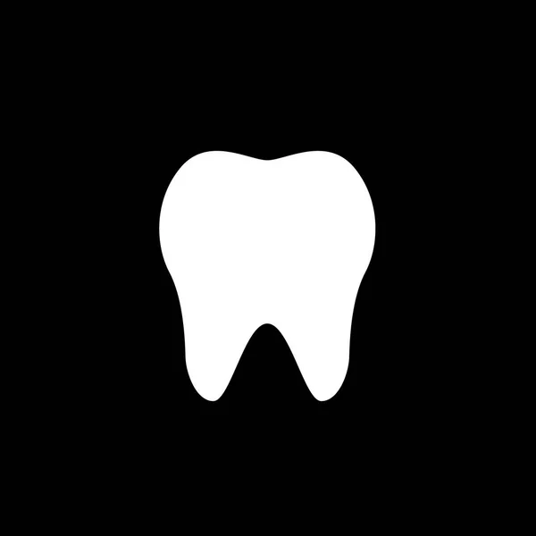 Icône illustrée isolée sur un fond - Dent — Image vectorielle
