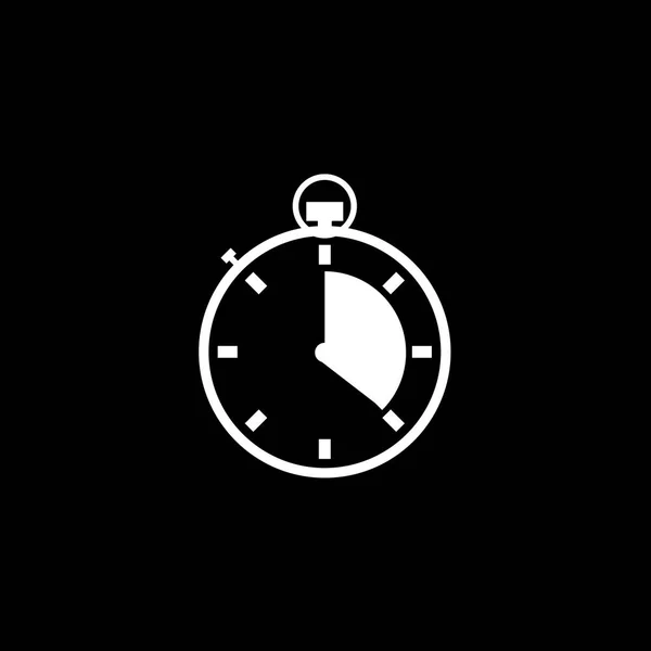 Icône illustrée isolée sur un fond - Chronomètre 3 Huitièmes — Image vectorielle