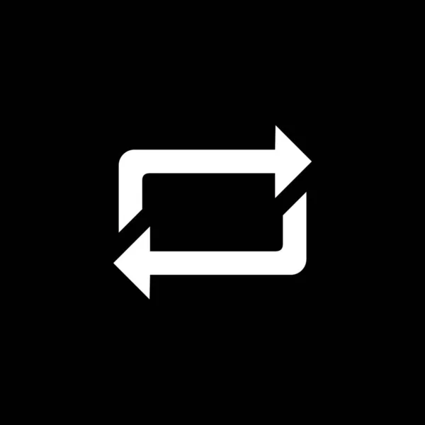 Ilustrowana ikona izolowane na tle-kwadrat odświeżania — Wektor stockowy