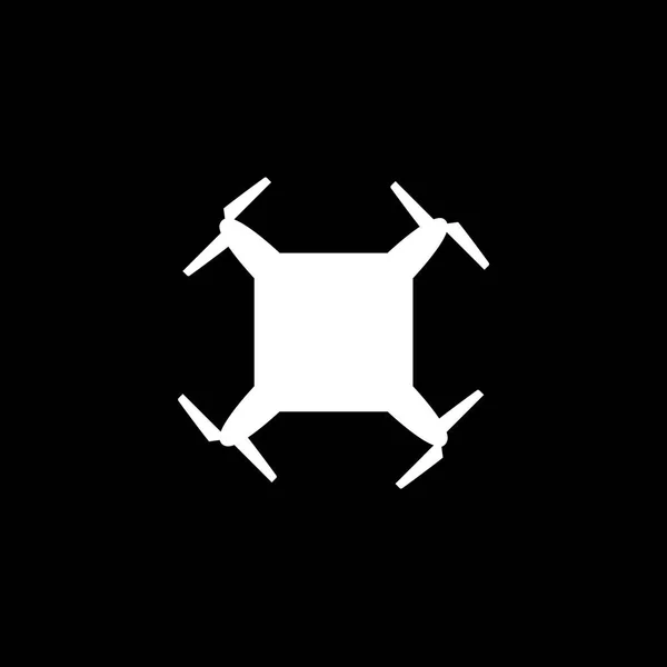 Icono ilustrado aislado sobre un fondo - Drone cuadrado — Archivo Imágenes Vectoriales