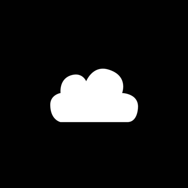 Εικονογραφημένο εικονίδιο απομονωμένο σε φόντο-μικρό σύννεφο — Διανυσματικό Αρχείο