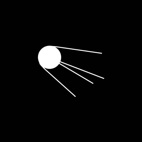 Ilustrované ikony izolované na pozadí-Sputnik — Stockový vektor