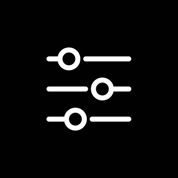 Ícone ilustrado isolado em um fundo - Configurações Horizontal — Vetor de Stock
