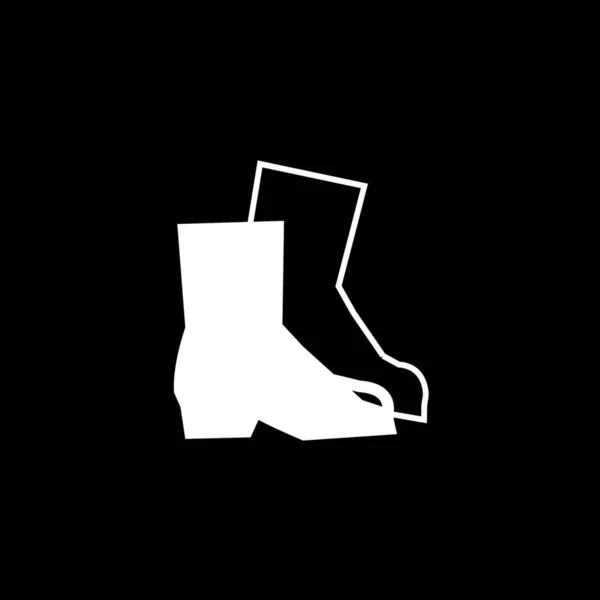 Ілюстрована ікона ізольована на тлі - черевики безпеки — стоковий вектор
