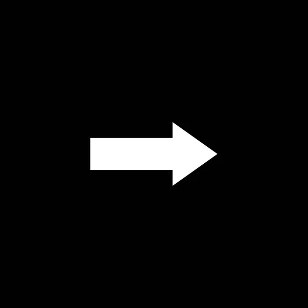Icona illustrata isolata su uno sfondo Freccia destra — Vettoriale Stock