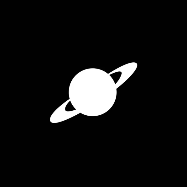 Ikone isoliert auf einem Hintergrund - Ringplanet — Stockvektor