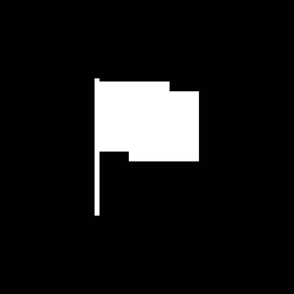 Icône illustrée isolée sur un fond - Drapeau rectangulaire Wav — Image vectorielle