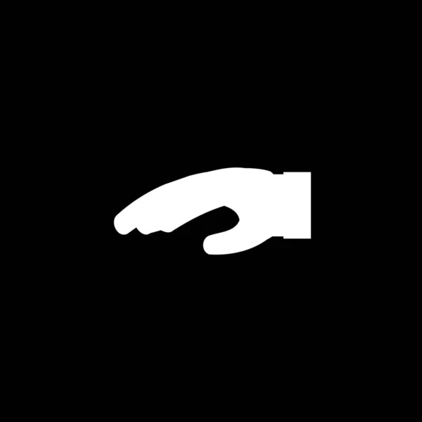 Ícone Ilustrado Isolado em Fundo - Palma da mão para baixo — Vetor de Stock