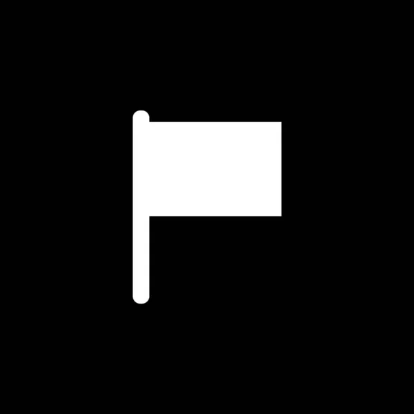 Ícone Ilustrado Isolado em Fundo - Bandeira — Vetor de Stock