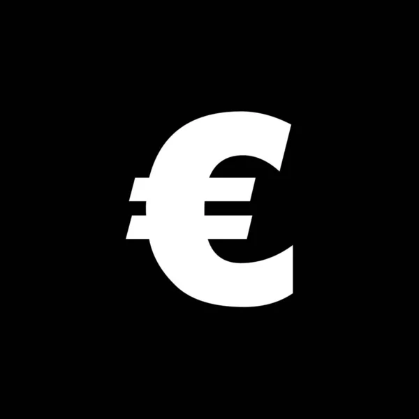Ícone Ilustrado Isolado em Fundo - Euro Sign — Vetor de Stock