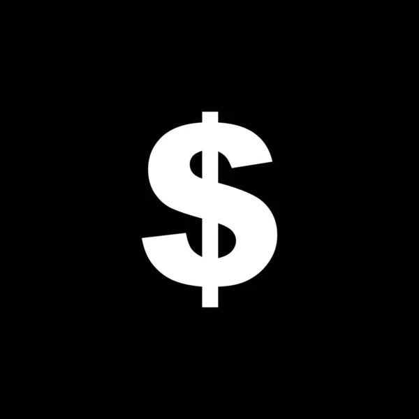 Icona illustrata isolata su sfondo - Segno del dollaro — Vettoriale Stock