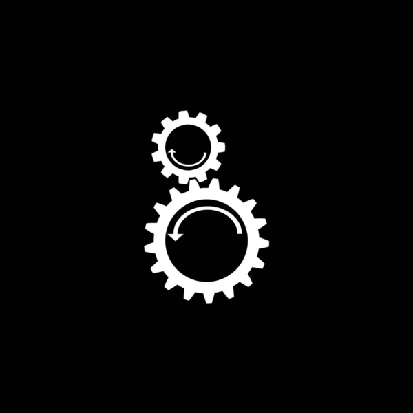 Icono ilustrado aislado sobre un fondo - Contador giratorio Cog — Vector de stock