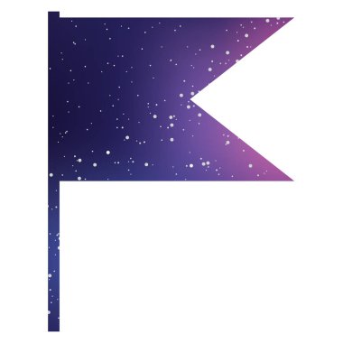 Resimli Simge Arka Planda İzole - Kare Kesme Bayrağı