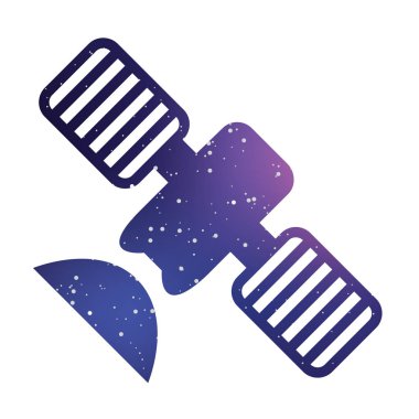 Resimli Simge Arka Planda İzole - Uydu