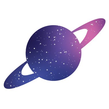 Resimli Simge Arka Planda İzole - Ring Planet