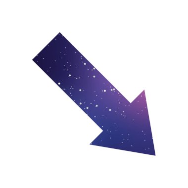 Resimli Simge Arka Planda İzole - Sağ Alt Ok