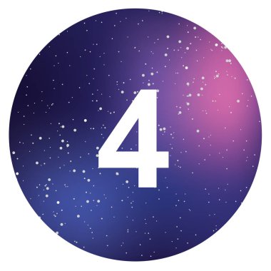 Resimli Simge Arka Planda İzole - Daire 4 Dolu