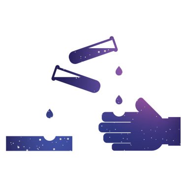 Resimli Simge Arka Planda İzole - Asidik Maddeler