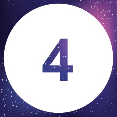 Resimli Simge Arka Planda İzole - Daire 4 Dolu