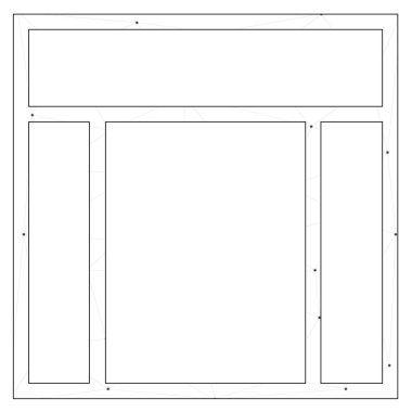 Resimli Simge Arka Planda İzole - Web Wireframe 4 Way 
