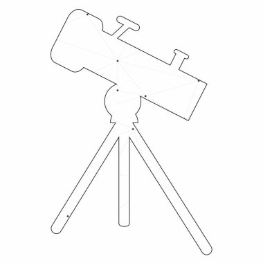 Resimli Simge Arka Planda İzole - Teleskop