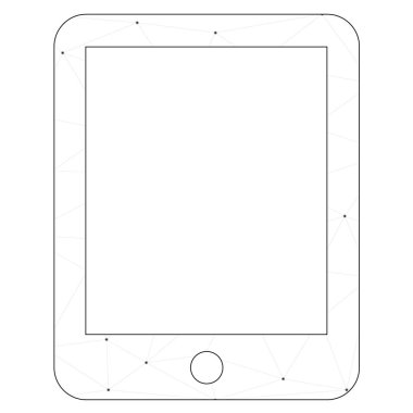 Resimli Simge Arka Planda İzole - Tablet