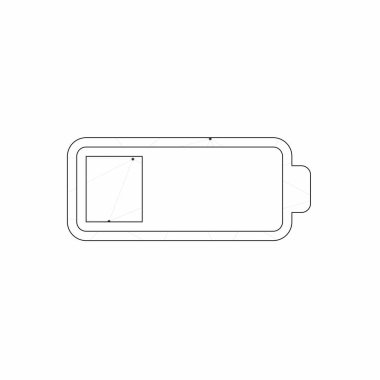 Resimli Simge Arka Planda İzole - Düşük Pil