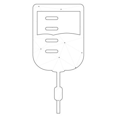 Resimli Simge Arka Planda İzole - Iv İntravenöz Damla