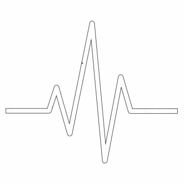 Resimli Simge Arka Planda İzole - Kalp Atışı