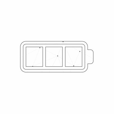 Resimli Simge Arka Planda İzole - Tam Pil