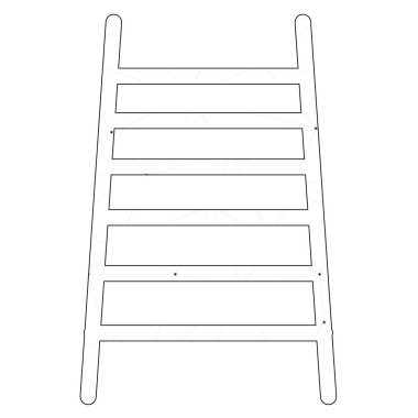 Resimli Simge Arka Planda İzole - Yangın Merdiveni