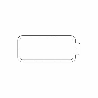 Resimli Simge Arka Planda İzole - Boş Pil