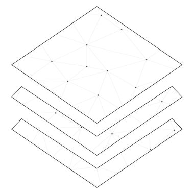 Resimli Simge Arka Planda İzole - Elmas Katmanlar