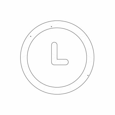 Resimli Simge Arka Planda İzole - Saat