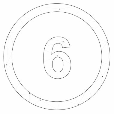 Resimli Simge Arka Planda Yalıtılmış - Daire 6 Anahat