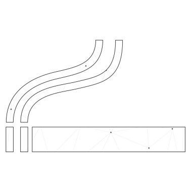 Resimli Simge Arka Planda İzole - Sigara